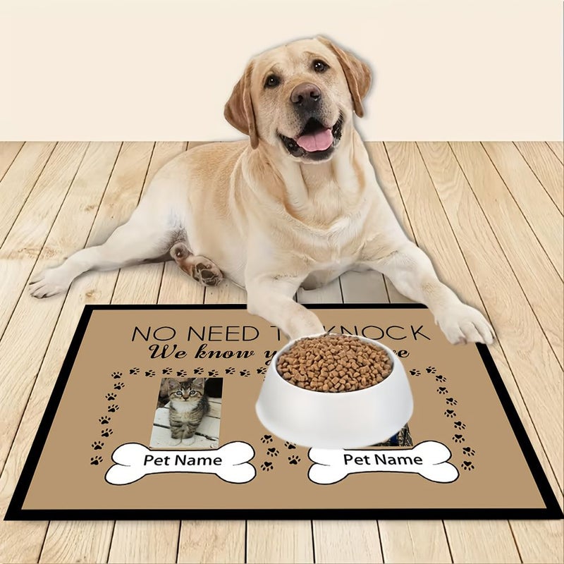 Personalized Custom Doormat With Pet Photo And Text Non Slip 80x120cm - Image 2