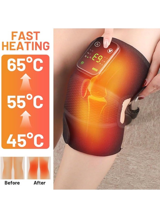 Bukela Heated Knee Massager, Heated Knee Brace Wrap, Vibration Knee Heating Pads, Rechargeable 3 in 1 Knee Brace Warmer for Knee/Elbow/Shoulder Relax  - Image 3