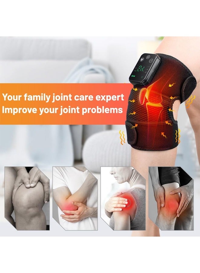 Bukela Heated Knee Massager, Heated Knee Brace Wrap, Vibration Knee Heating Pads, Rechargeable 3 in 1 Knee Brace Warmer for Knee/Elbow/Shoulder Relax  - Image 4