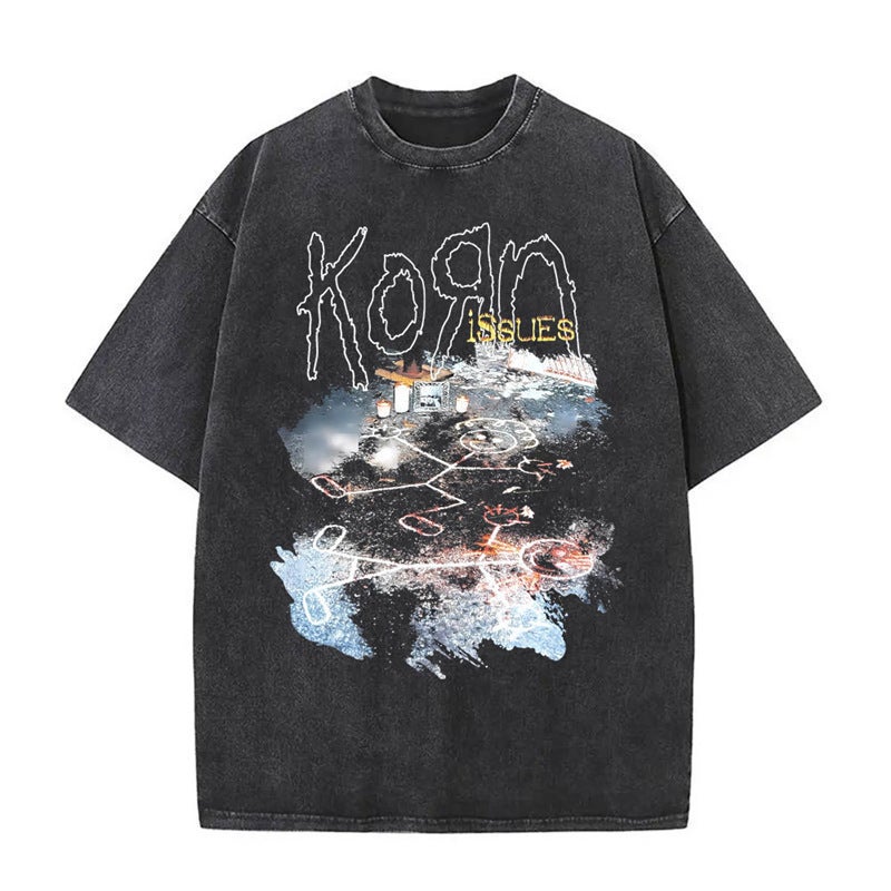 Washedmusicrockskmetalbandtvintagekornshirt-Serpent - Image 1