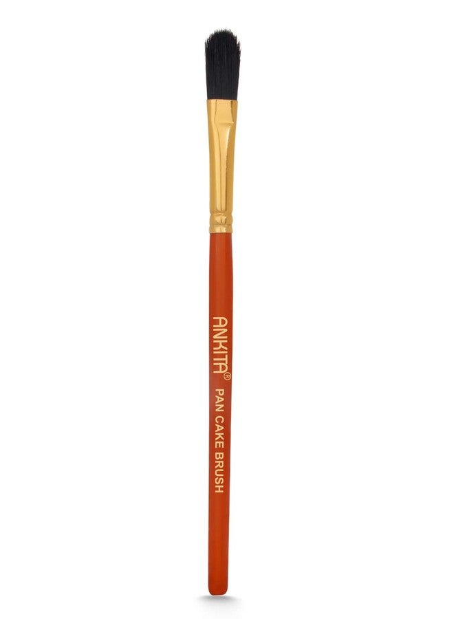 Ankita Make - Up - Brush with Wooden Handle and Natural Animal/Synthetic Hair (Pan Cake) | Make Up Brush Under 100 | - Image 1