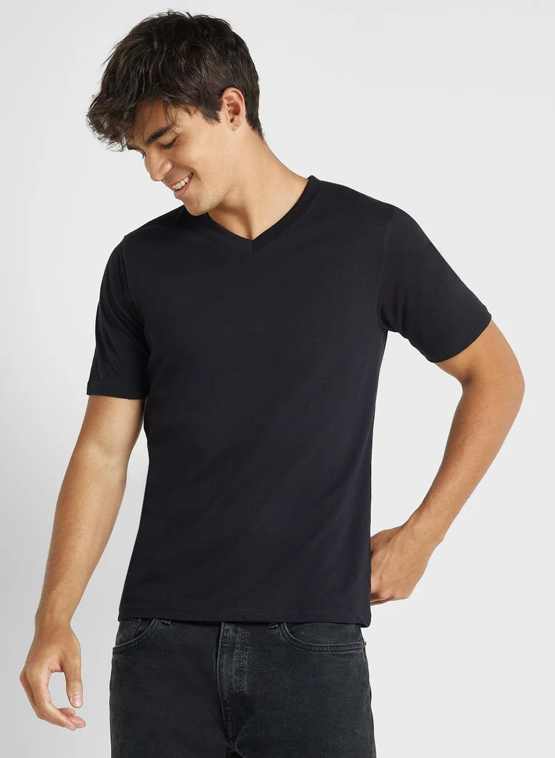 Seventy Five Basics 5 Pack Essential V Neck T-Shirts