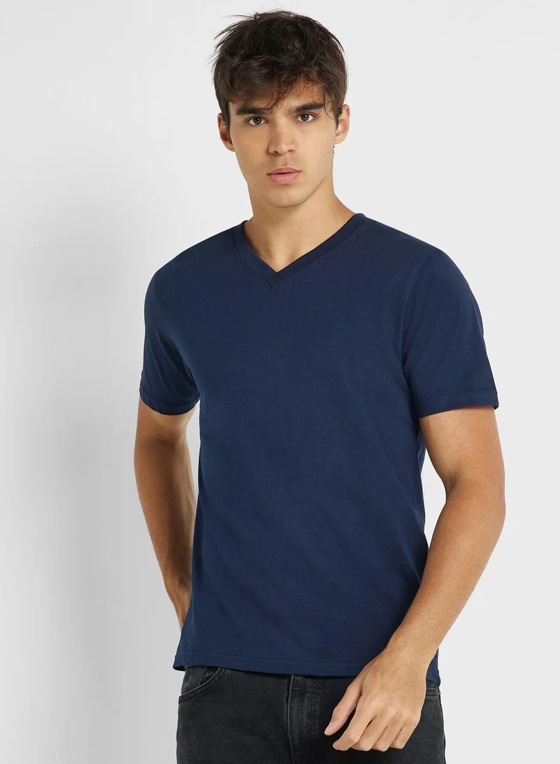 Seventy Five Basics 5 Pack Essential V Neck T-Shirts