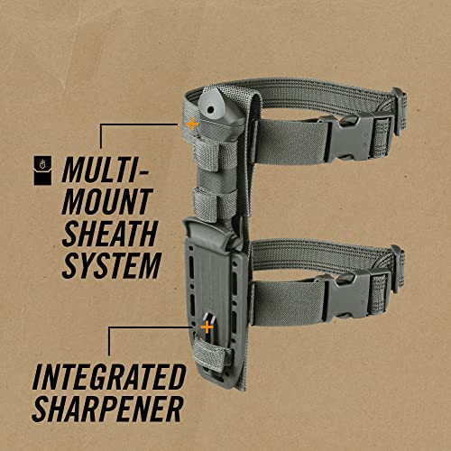 Gerber سكين البقاء العسكرية Gerber Gear LMF II Infantry، شفرة ثابتة تكتيكية بدرجة عسكرية مع حافة مسننة، مقبض يمتص الصدمات، غلاف Molle ومبراة، أخضر - Image 2