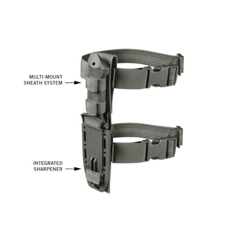 Gerber سكين البقاء العسكرية Gerber Gear LMF II Infantry، شفرة ثابتة تكتيكية بدرجة عسكرية مع حافة مسننة، مقبض يمتص الصدمات، غلاف Molle ومبراة، أخضر - Image 3