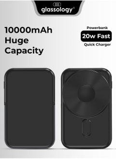 10000mAh 20W Power Bank Magsafe Wireless Charger with Stand Fast Charging, Battery Pack with Built-in USB-C Cable and Adjustable Stand, for iPhone 16/15 Series, AirPods, and More