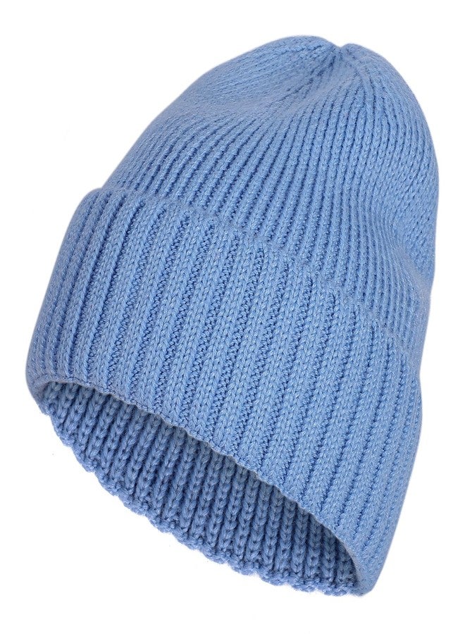 MEJORMEN Kids Merino Wool Beanie Hat Warm Ribbed Knit Winter Cuffed Skull Cap Ski Caps for Boys Girls Ages 7-14 - Image 1