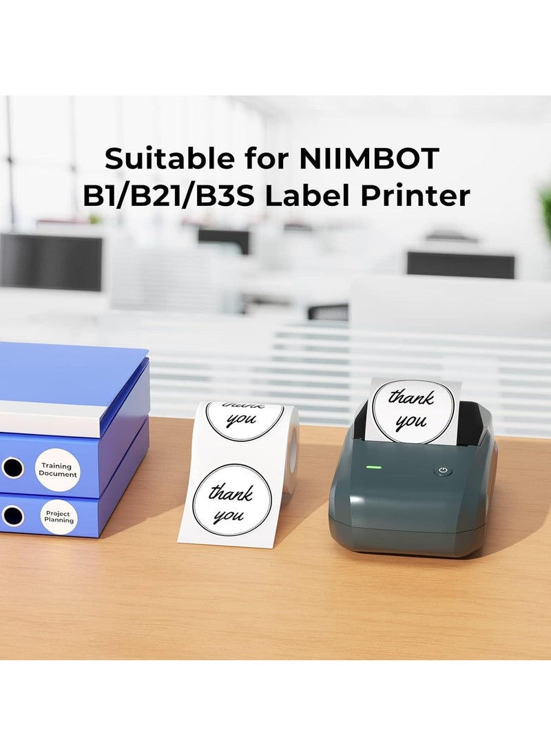 NIIMBOT B21/B1/B3S Waterproof Round Thermal Label Paper for Barcode Printing 31*31mm, White  - Image 4