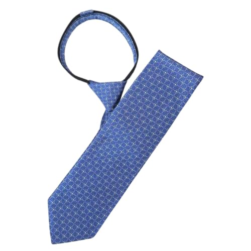 LEONARDI Men’s Formal Zipper tie | Handmade | Microfiber | Standard Size | Premium fabric | Superior Zip | Packaging - Folder | Colour - Navy Blue (Set of 1) - Image 1