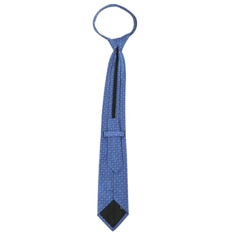 LEONARDI Men’s Formal Zipper tie | Handmade | Microfiber | Standard Size | Premium fabric | Superior Zip | Packaging - Folder | Colour - Navy Blue (Set of 1) - Image 4