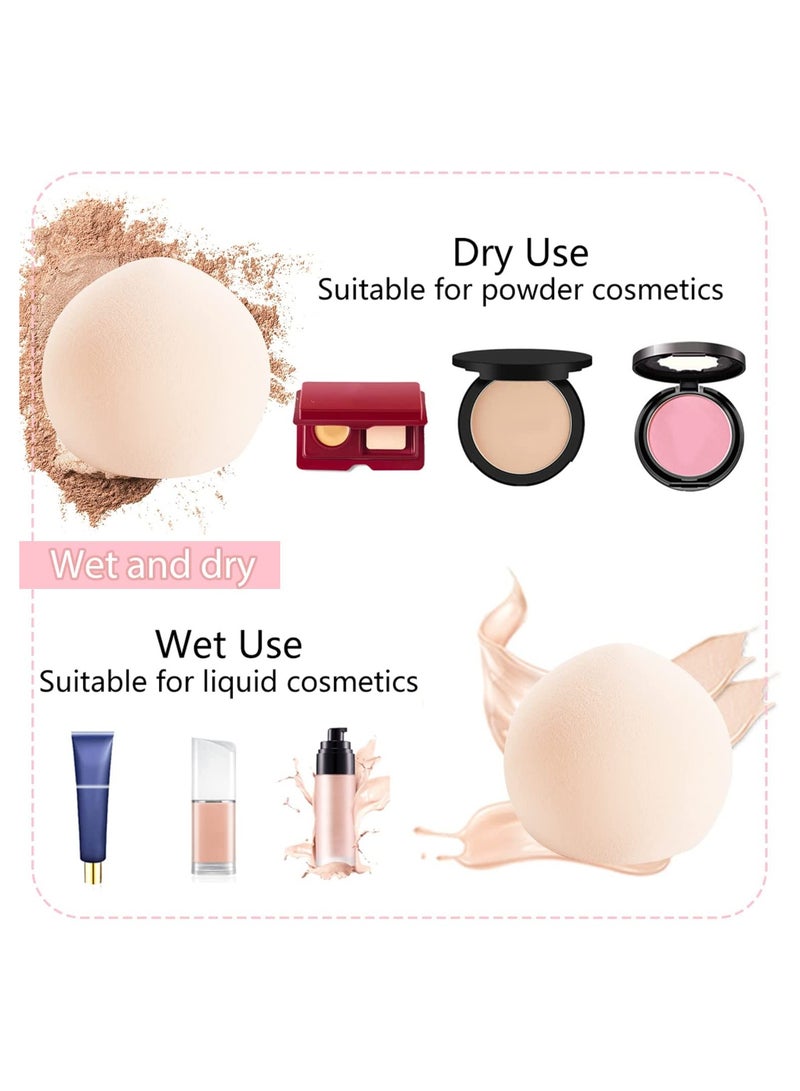 Excefore 4 Pcs Makeup Sponges Expanding Marshmallow Pink Foundation Beauty Blenders Latex-Free Concealer Blenders with Foundation Brushes - Image 4