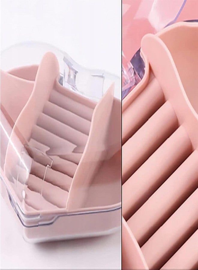 VAJASIL Heart Shape Mini Jewelry Box, Stylish Heart-Shaped Jewelry Organizer With A Clear Lid For A Modern And Charming Look | Perfect For Storing Rings | Earrings | Studs | And Small Accessories - Image 3
