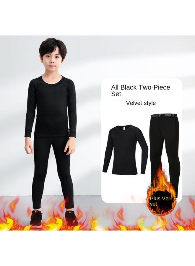 Children's Tights Training Clothes Boys Fitness Clothes Winter Long Sleeve Basketball Sports Base Quick Dry Clothes Football Top - Image 1