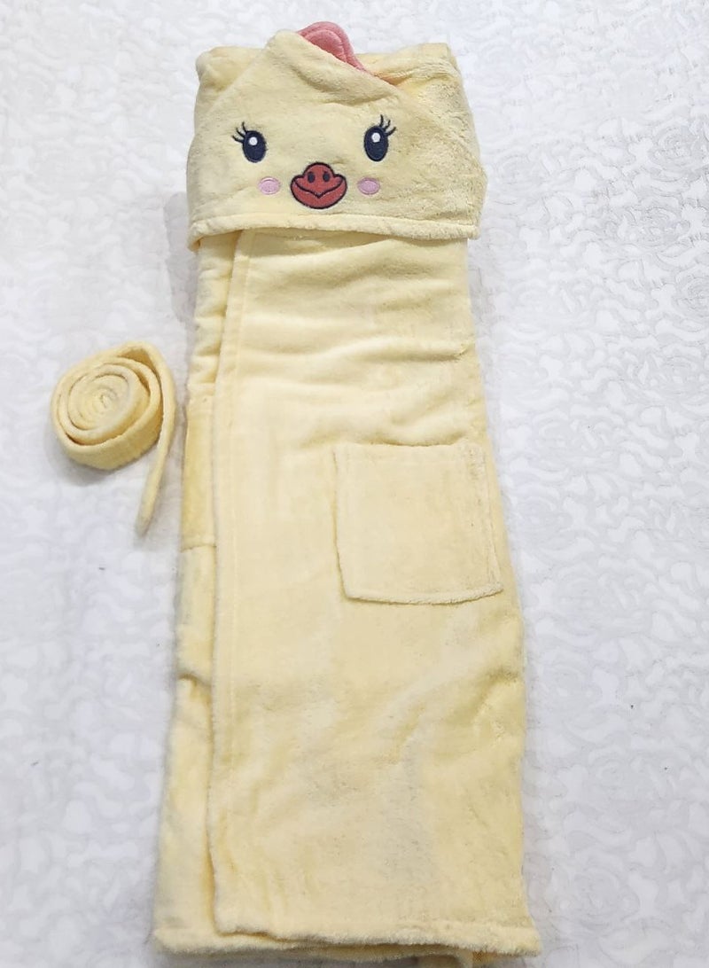 Bath Robe For kids 100% Egyptian cotton Size 6 to 8 years , length 70 cm - Image 2