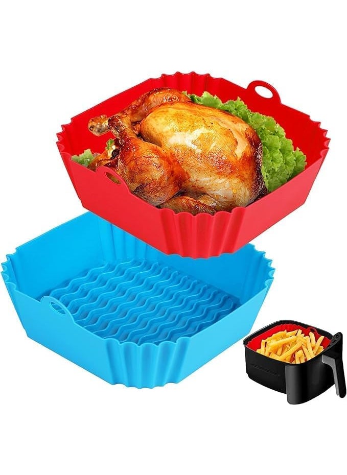 Coozico COOZICO Air Fryer Liners Food Safe Heat Resistant Easy Cleaning Reusable Air Fryers Basket Oven Accessories Silicone Baking Tray Pots  - Image 1