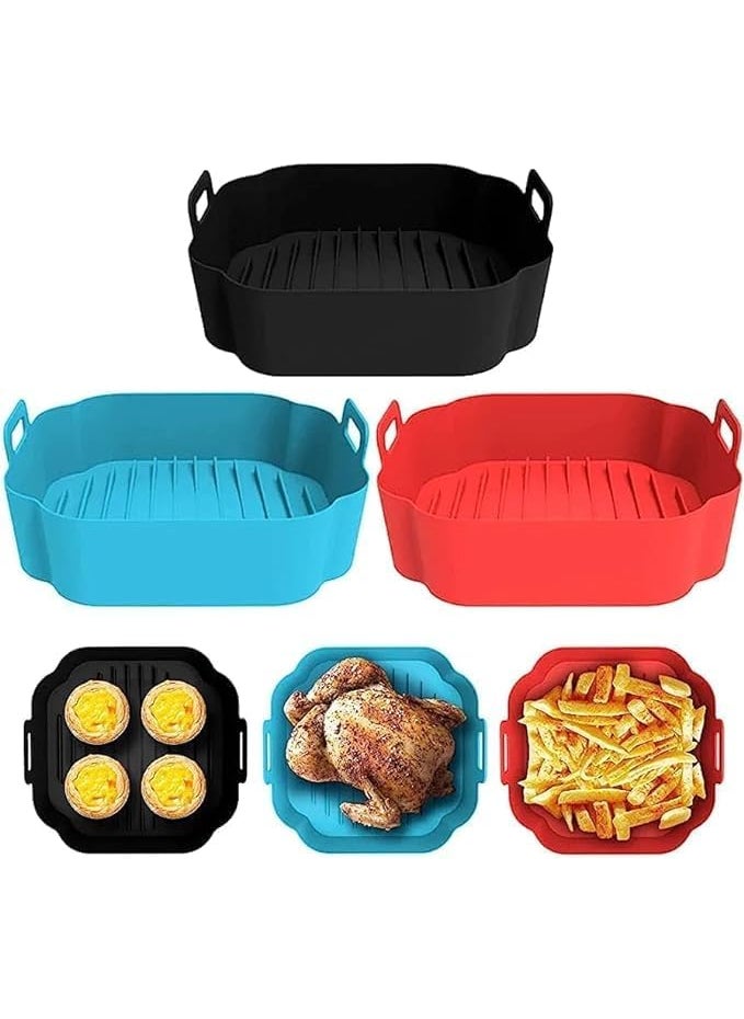 Coozico COOZICO Air Fryer Liners Food Safe Heat Resistant Easy Cleaning Reusable Air Fryers Basket Oven Accessories Silicone Baking Tray Pots  - Image 3