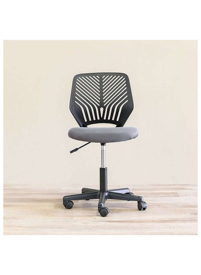 DANUBE HOME Melodica Office Chair Mid Back Ergonomic Gaming Chair Modern Home Desk Computer Chair 360° Swivel Office Chairs Adjustable Lumbar Support L 45 x W 50 x H 89 cm Dark Grey - Image 3