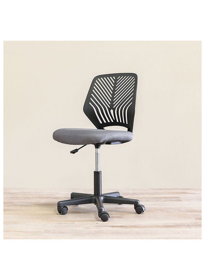 DANUBE HOME Melodica Office Chair Mid Back Ergonomic Gaming Chair Modern Home Desk Computer Chair 360° Swivel Office Chairs Adjustable Lumbar Support L 45 x W 50 x H 89 cm Dark Grey - Image 4