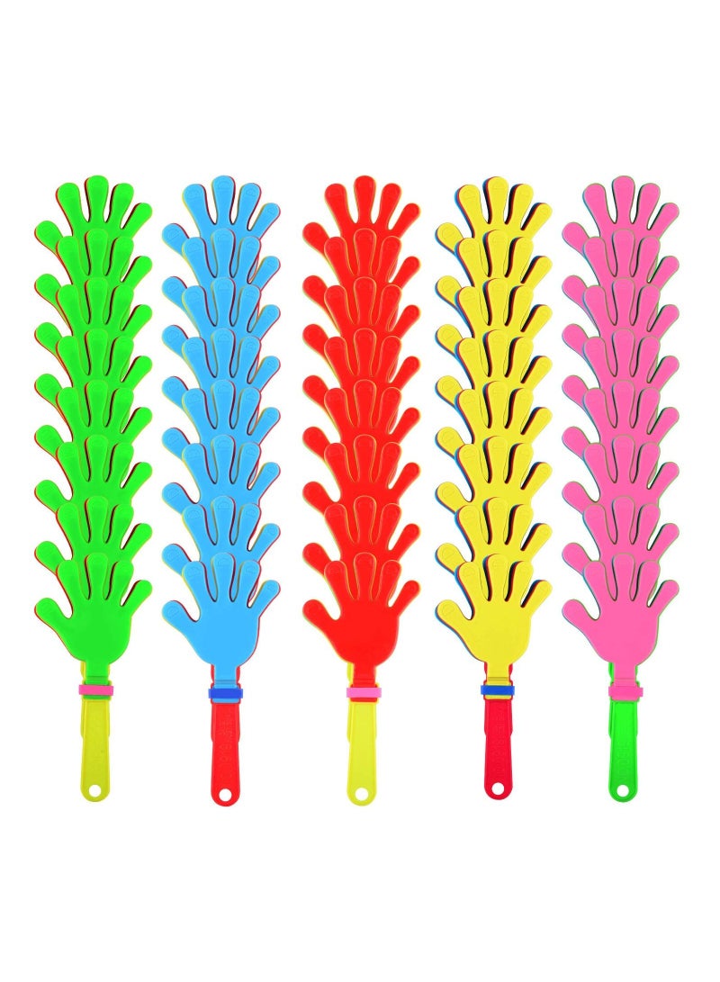 SOLARAE Hand Clappers 40 Pieces Plastic Hand Clappers Noise Makers Noisemaker Game Accessories for Fiesta Party Birthday Favors and Supplies, 7.5 Inch - Image 1