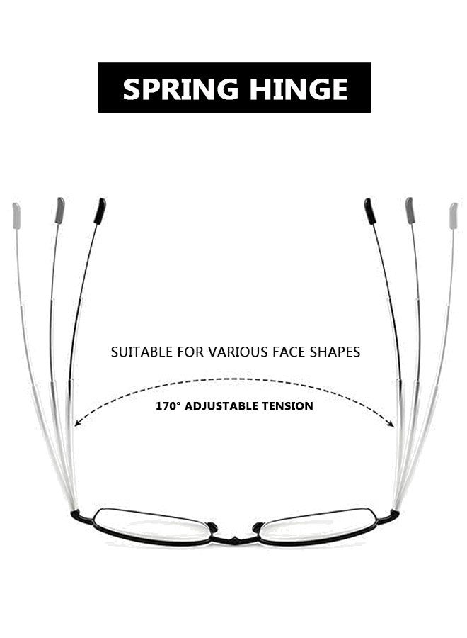 HOOTO 1Pack Foldable Reading Glasses for Women Man, Blue Light Blocking, Anti UV Glare, Computer Compact Readers(+300) - Image 5