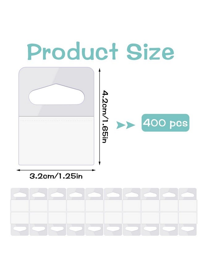 Prudiut 400 Pcs Hang Tags Slot Hole Hang Tabs Self-Adhesive Hanging Tabs Heavy Duty Display Tags For Hanging Retail Displays(1-5/8" X 1-1/4") - Image 2