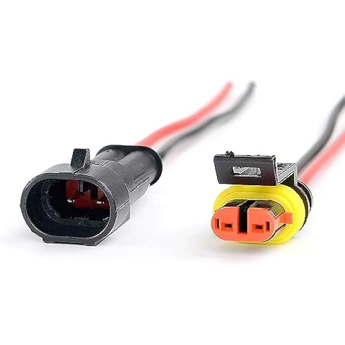 joyzzz Electrical Connector Terminal 10 Pack 2Pin Male And Female Waterproof Wire 15Mm Series Terminal Connector Car Connector Waterproof Electrical Connector For Truck Motorcycle Boat - Image 5