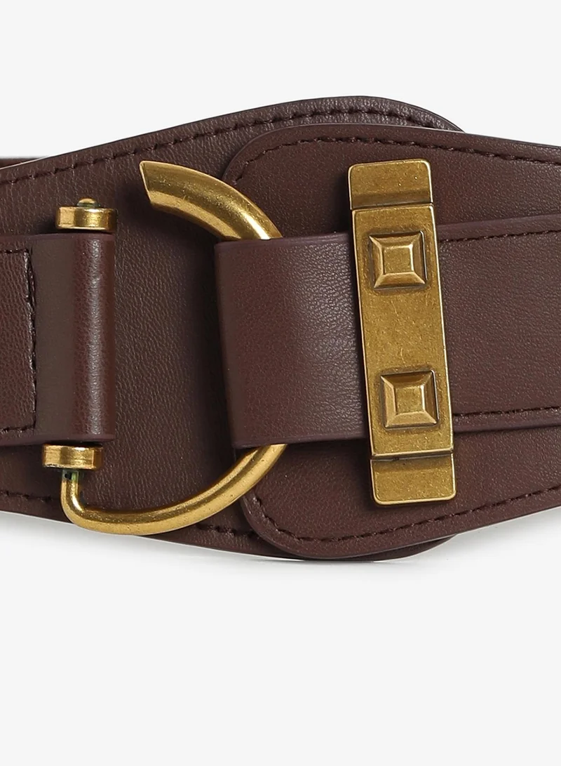 Haute Sauce Brown Solid Waist Belt
