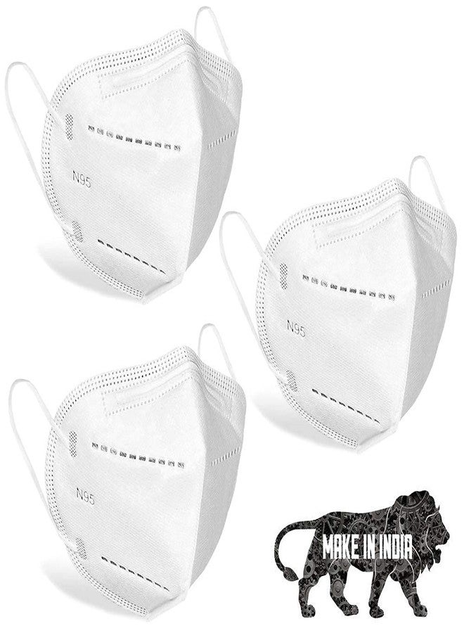 The 9192 N95 Mask Non Woven Fabric Reusable N95 Face Mask Anti-Pollution N95 Face Mask 5 Layer Face Mask (Pack Of 3) - Image 1
