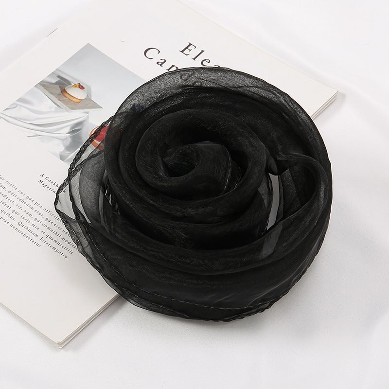 Kids Performance Dance Scarf - Orff Props Candy Color 1# Black  - Image 1