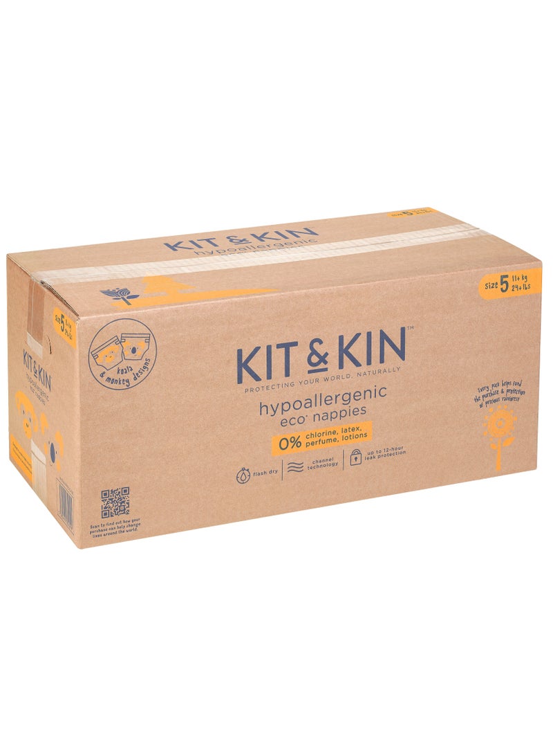 Kit & Kin Eco Diapers Size 5, 4x28 Nappies 4 x 30 Diapers - Image 2