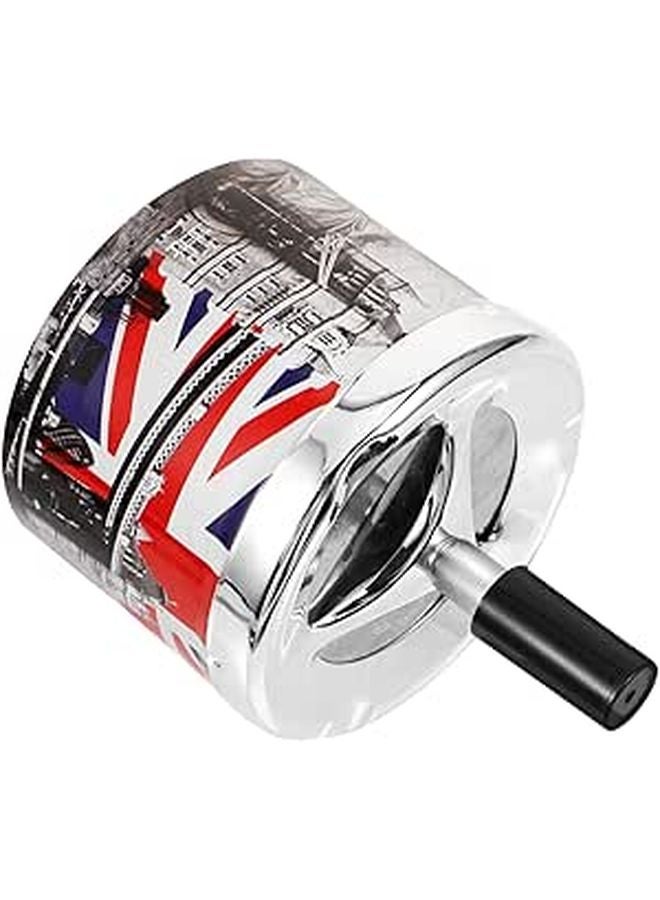 Rotatable Stainless Steel Smokeless Ashtray with Lid Automatic Extinguishing Desktop Tray - Image 1