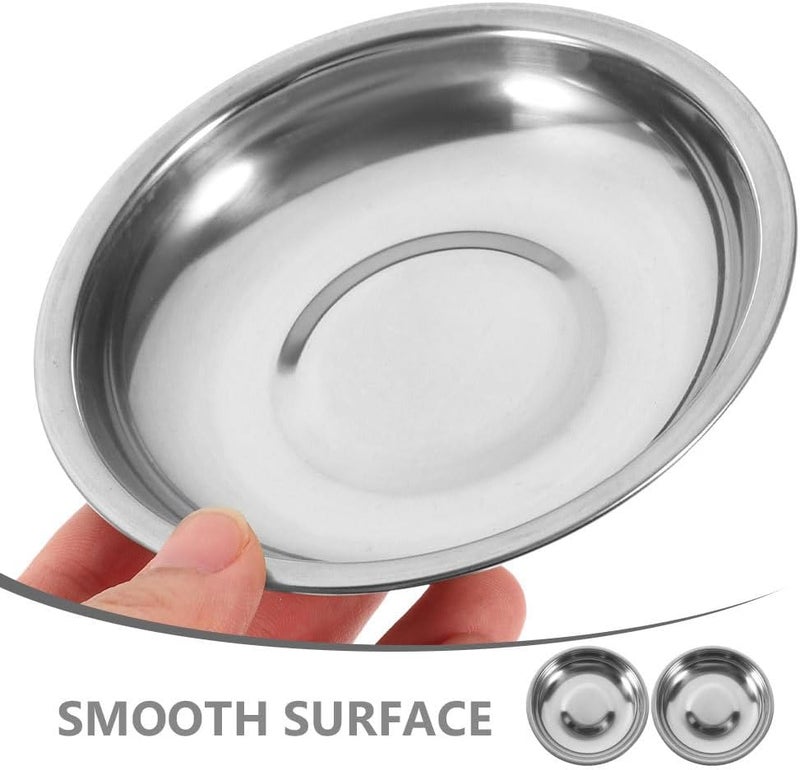 SHOWERORO 10pcs Stainless Steel Dipping Bowls Round Sauce Dishes for Condiments Seasoning Plates for Parties Easy to Clean for Ketchup Mustard More - Image 5