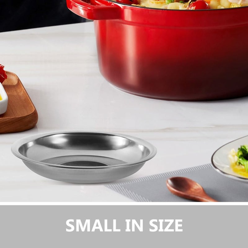 SHOWERORO 10pcs Stainless Steel Dipping Bowls Round Sauce Dishes for Condiments Seasoning Plates for Parties Easy to Clean for Ketchup Mustard More - Image 2