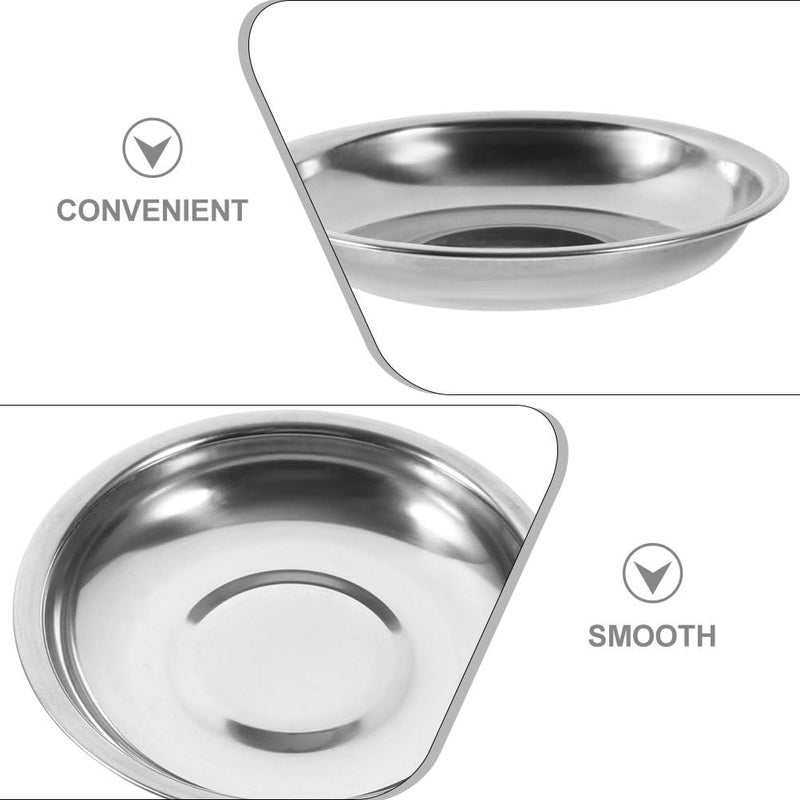 SHOWERORO 10pcs Stainless Steel Dipping Bowls Round Sauce Dishes for Condiments Seasoning Plates for Parties Easy to Clean for Ketchup Mustard More - Image 3