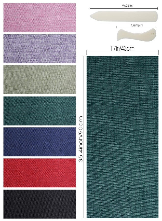 THAMIAO 7 Colors Book Cloth for Book Binding 17x35.4 inches Fabric Surface Paper Backed Book Binding Materials for Adult DIY Book Album Cover Scrapbooking Craft Supplies Home - Image 2