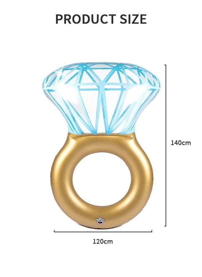 GROIC - Inflatable Diamond Ring Pool Float Swimming Floaty Party Toys for Adults & Kids - Image 1