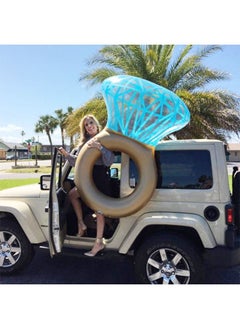 GROIC Inflatable Diamond Ring Pool Float Swimming Floaty Party Toys for Adults & Kids  - Image 4