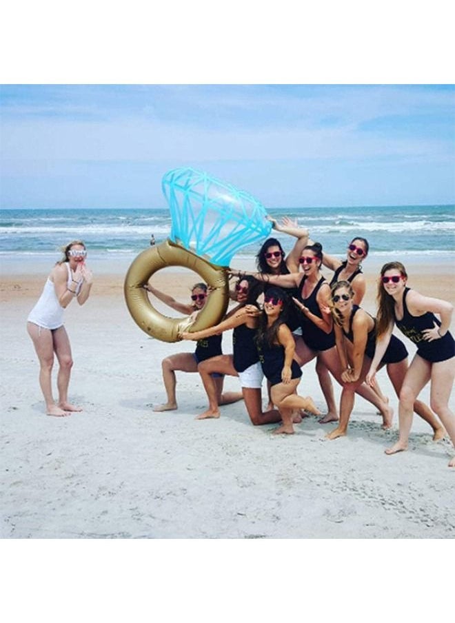 GROIC - Inflatable Diamond Ring Pool Float Swimming Floaty Party Toys for Adults & Kids - Image 1