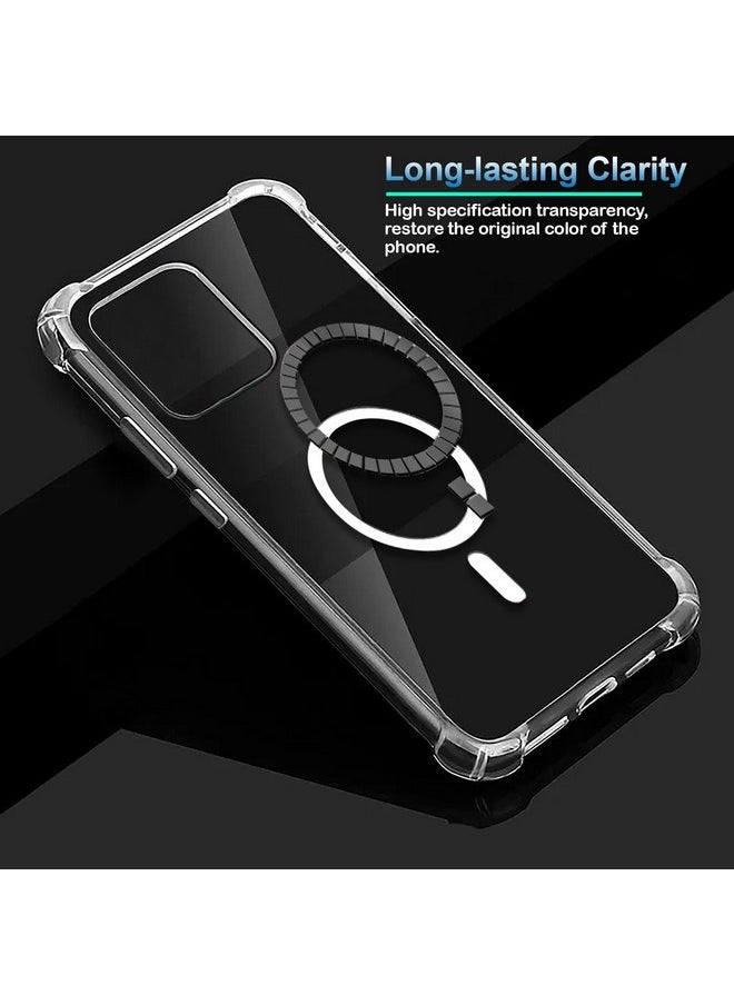 Plus Plus Rubber Soft Transparent Magsafe Back Cover for Motorola Moto Edge 40 Magsafe Back Cover Compatible for Magsafe Scratch-Resistant Back Cover (Transparent)  - Image 4