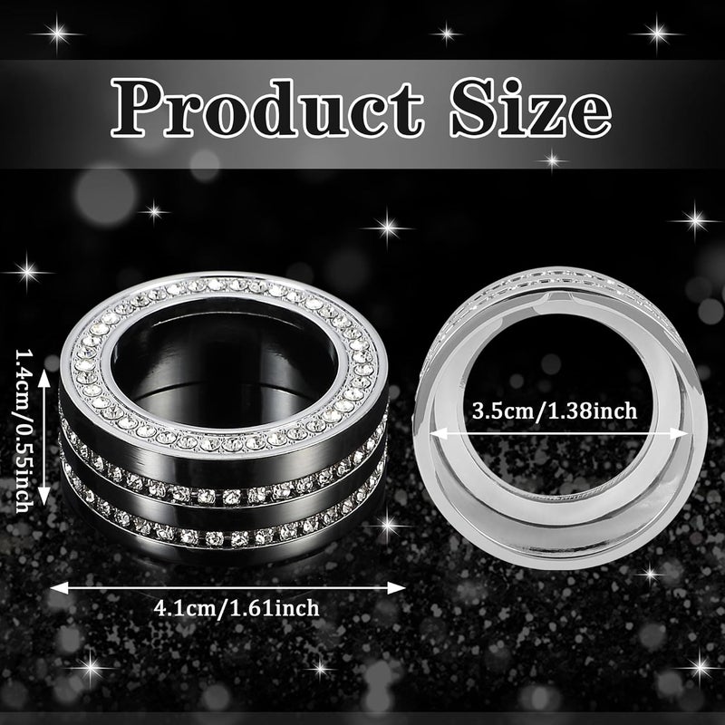 TOMALL Bling AC Air Conditioning Knob Button Cover Compatible with Honda Accord 2024 2025 for CRV HRV Civic Centre Console Air Conditioner Switch AC Climate Knob Cap Bling Interior Accessories for Car - Image 2