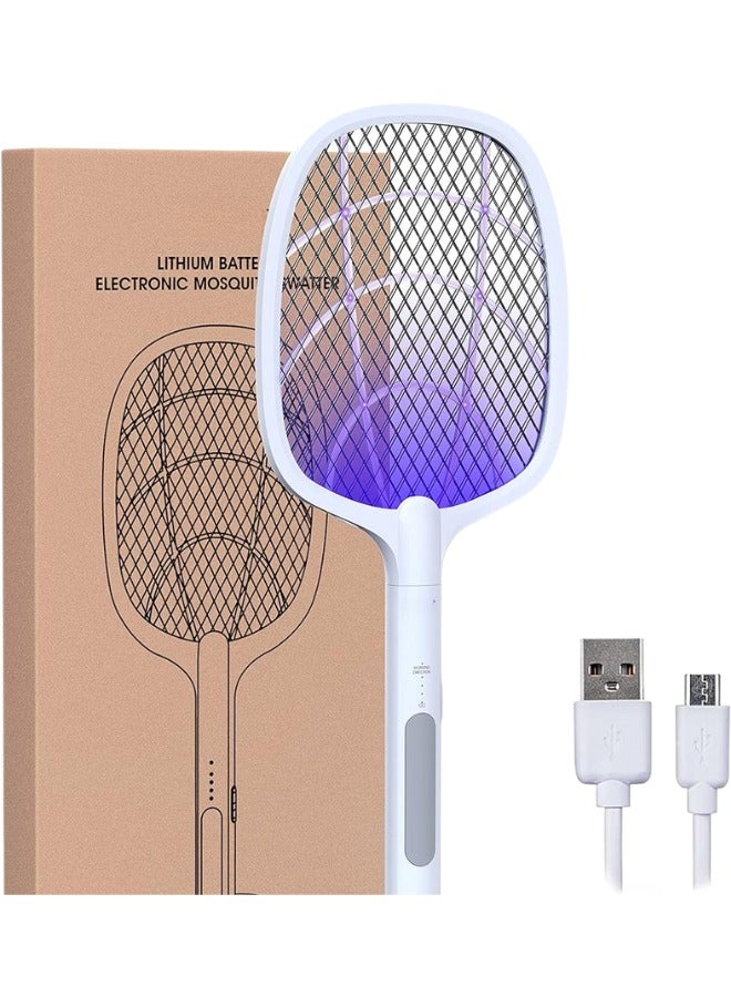 3 in 1 Rechargeable Electric Bug Zapper Racket Mosquito Swatter for Indoor and Outdoor - Image 1