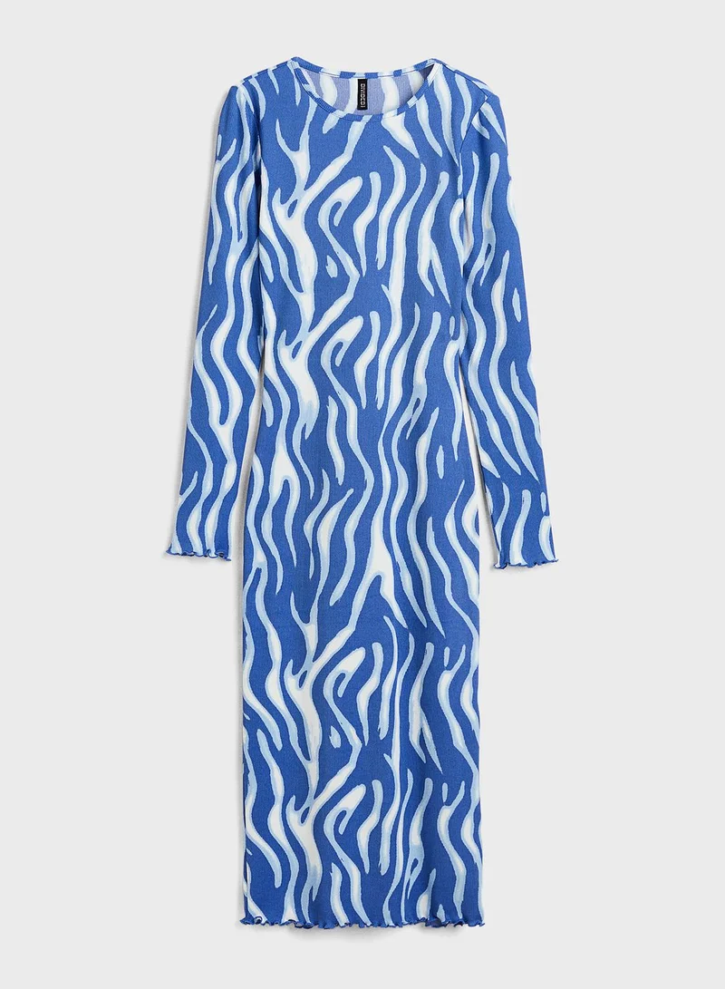 H&M Zebra Print Midi Dress