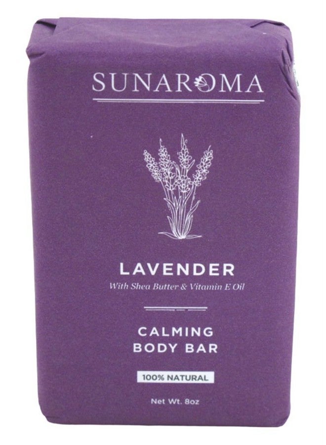 Sunaroma Soap Bar Lavender Shea + Vitamin E Oil 8 Ounce (Pack of 6) - Image 1