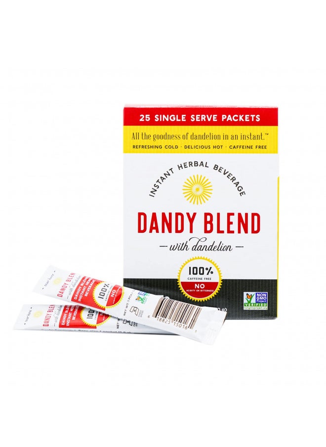 25 Individual Servings of Original Dandy Blend Instant Herbal Beverage with Dandelion, 2.5 oz Box