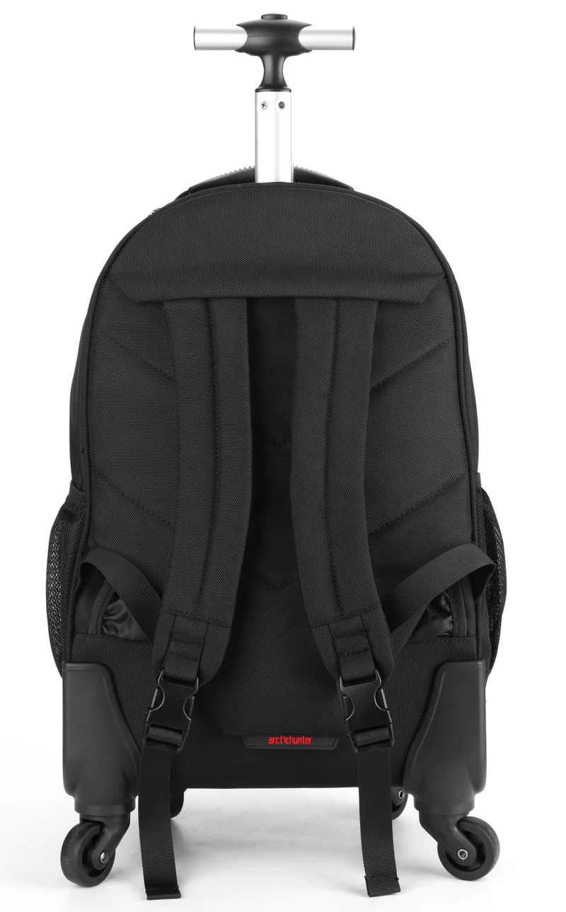 Arctic Hunter  Professional Roller Backpack Water Resistant 20 Inch Backpack Trolley with Four 360° Degree Spinner Wheels for Office Travel Business College, LG1500165, Black for Men | Best Price UAE