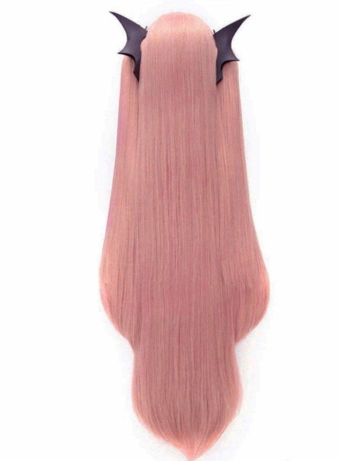 ANOGOL Headwear+Hair Cap+ Anime Cosplay Wigs Long Pink Hair Clip On Pony Synthetic Wig DM-460 - Image 4