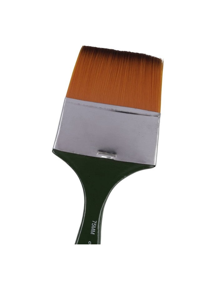 KABEER ART Arora Synthetic Hair Flat Painting Brush of 3 Inch for Watercolor and Acrylic Painting - Image 1