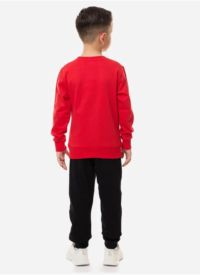 victor and jane Slogan Print Sweatshirt & Cuffed Joggers Set by Styli