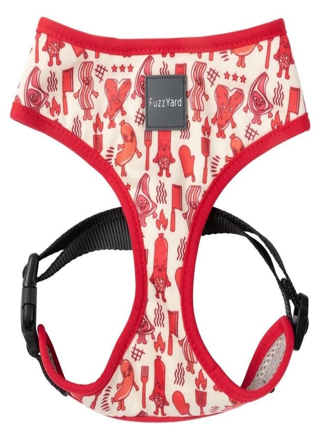 FuzzYard Meat Heads Dog Cat Harness Fun Pepperoni Bacon Steak Vest Small - Image 1