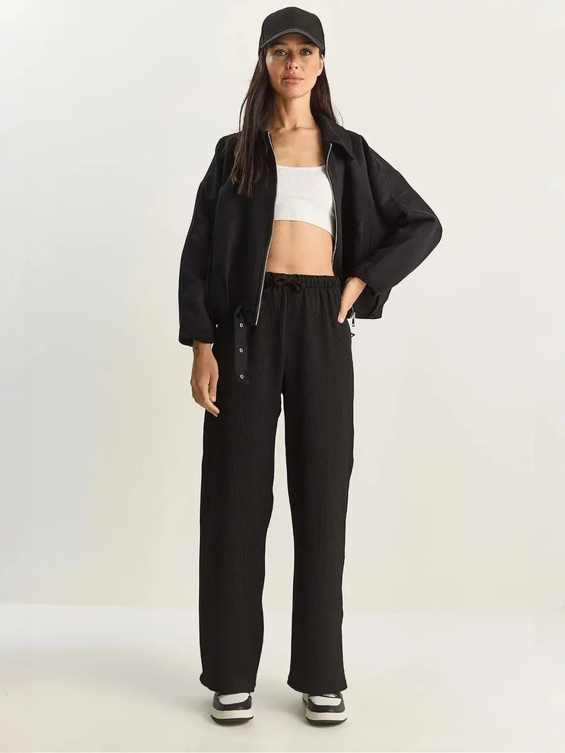 بيانكو لوتشي LUCCI High Waist Wide Leg Pants